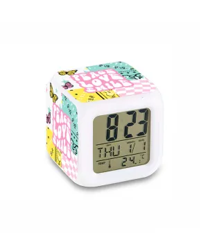 Wavy Text Color Changing Alarm Clock