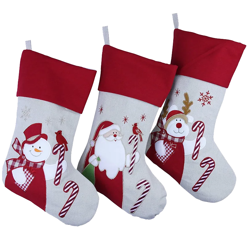 Wewill Brand Lovely Christmas Stockings Set of 3 Santa