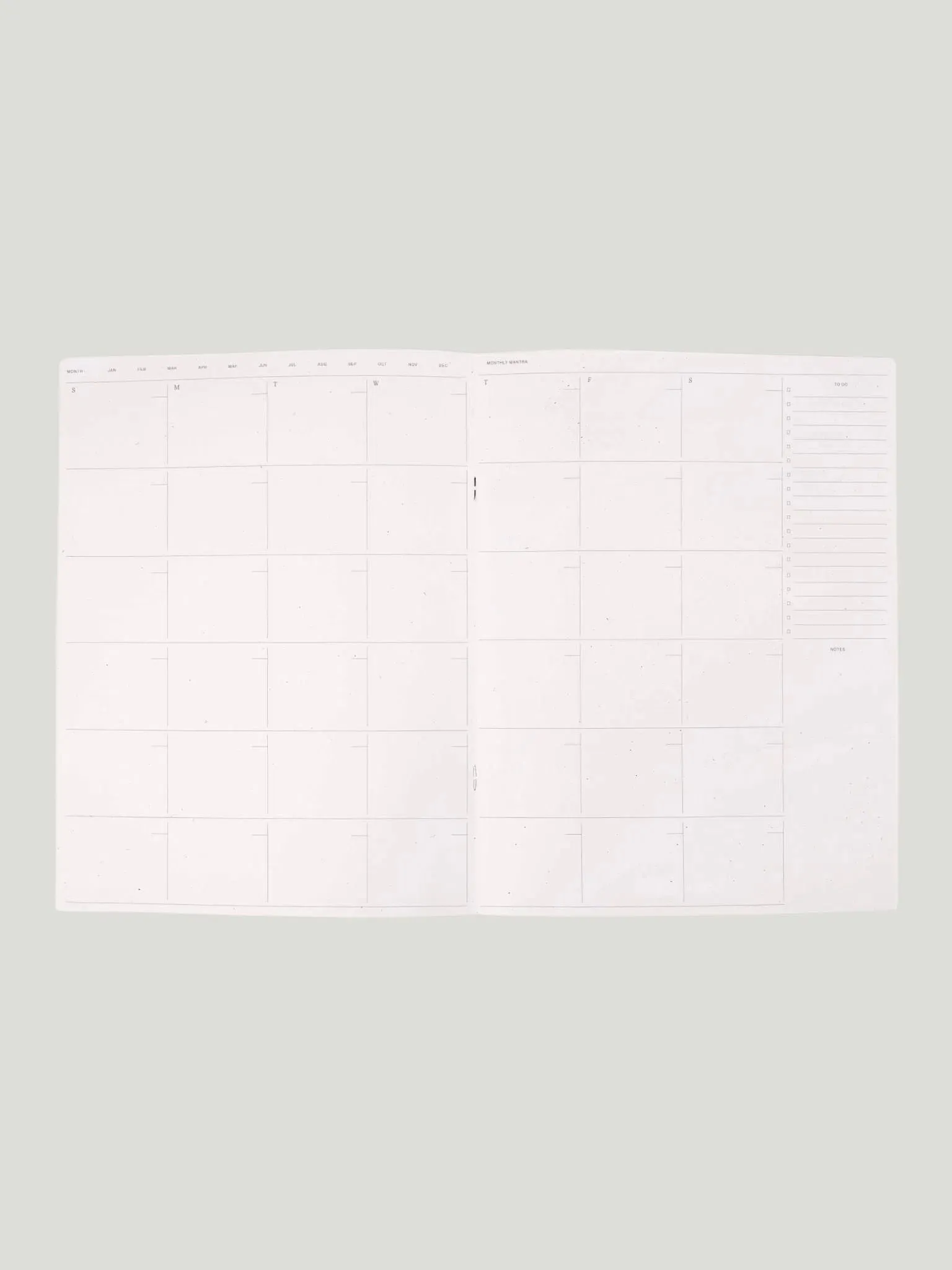 Wilde House Paper Undated Monthly Planner