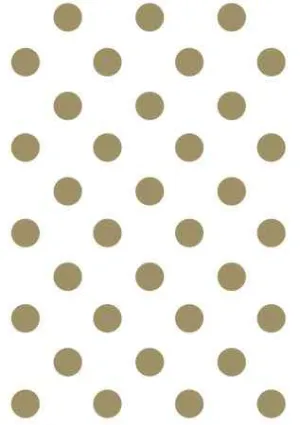 Wrapping Paper - Gold Dots On White